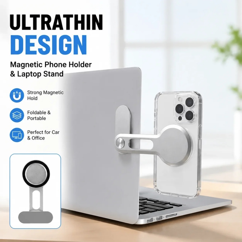 Document Holder Monitor - Magnetische laptop telefoonhouder, monitor zijdelingse telefoonhouder,