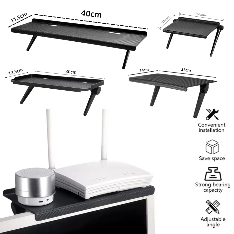 Document Holder Monitor - Verstelbare TV/Monitor Top Shelf Organizer -