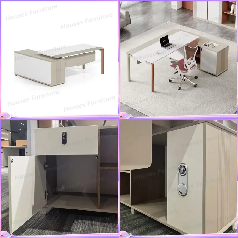 Office Tech Furniture - L-vormig directiebureau Modern kantoormeubilair Hightech CEO