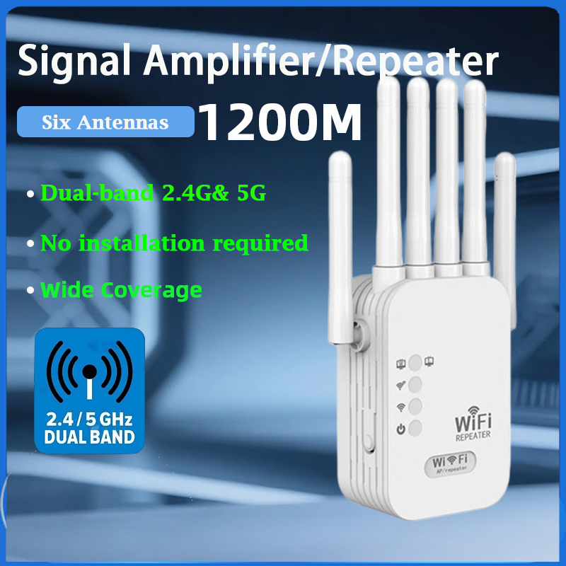 Wifi Range Extender - KATORD 1200Mbps Draadloze WiFi Repeater 2.4G