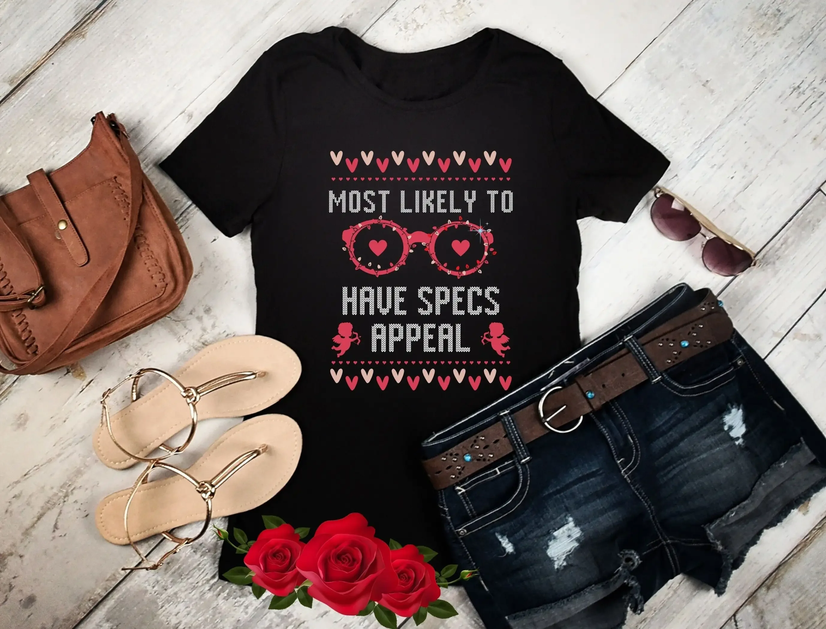 Office Tech For Men - Bijpassende optometrie Valentijnsdag T-shirt meest waarschijnlijk
