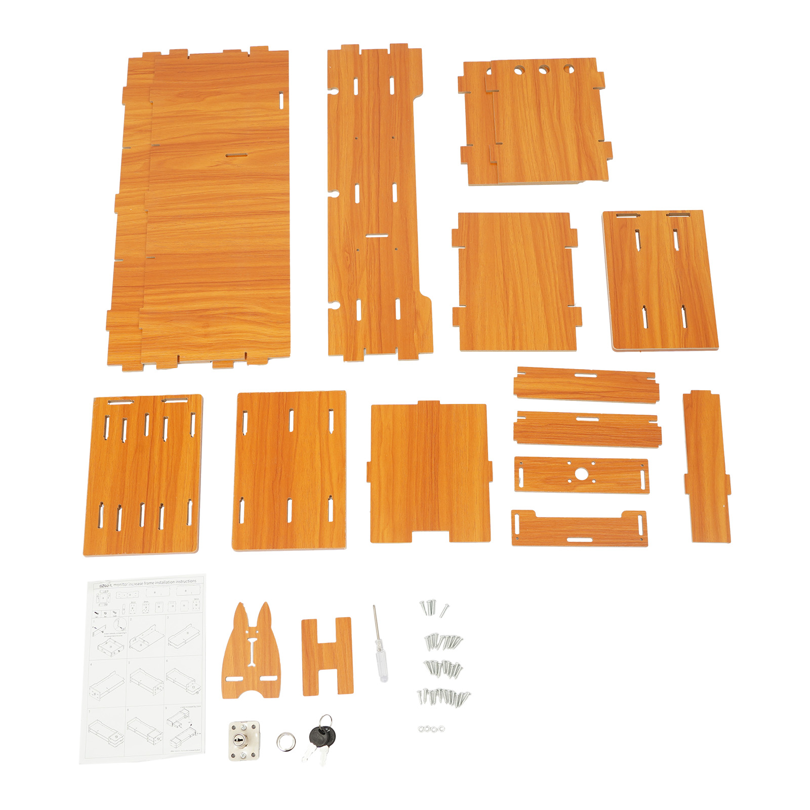 Document Holder Monitor - Ergonomische MDF monitorstandaard met 3 afsluitbare