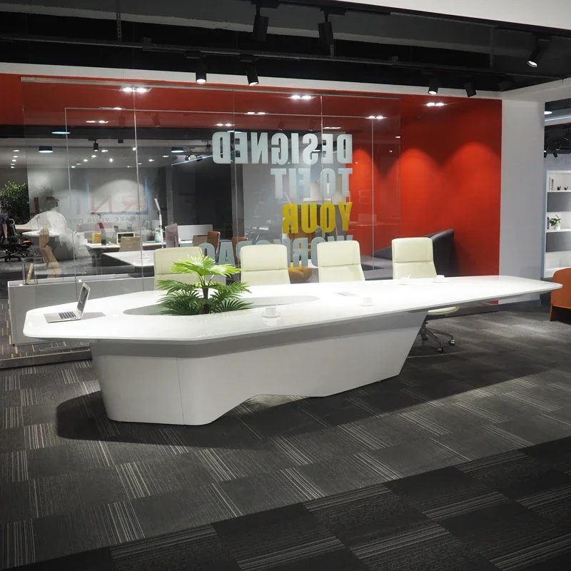 Modern wit hightech smart kant - Office Tech Furniture recensie en prijs