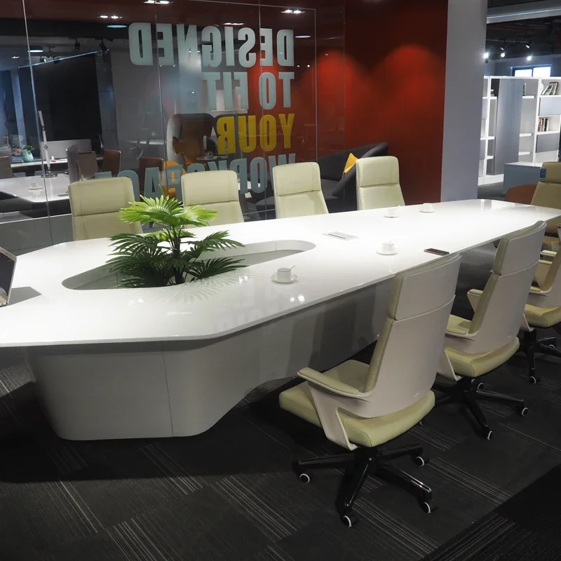 Modern wit hightech smart kant - Office Tech Furniture recensie en prijs