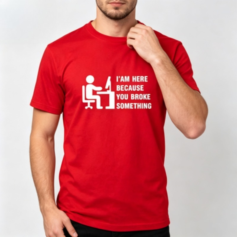 Zacht katoenen heren T-shirt T - Office Tech For Men recensie en prijs
