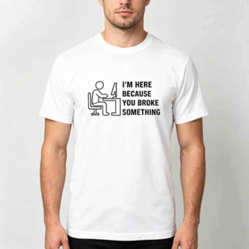Zacht katoenen heren T-shirt T - Office Tech For Men recensie en prijs