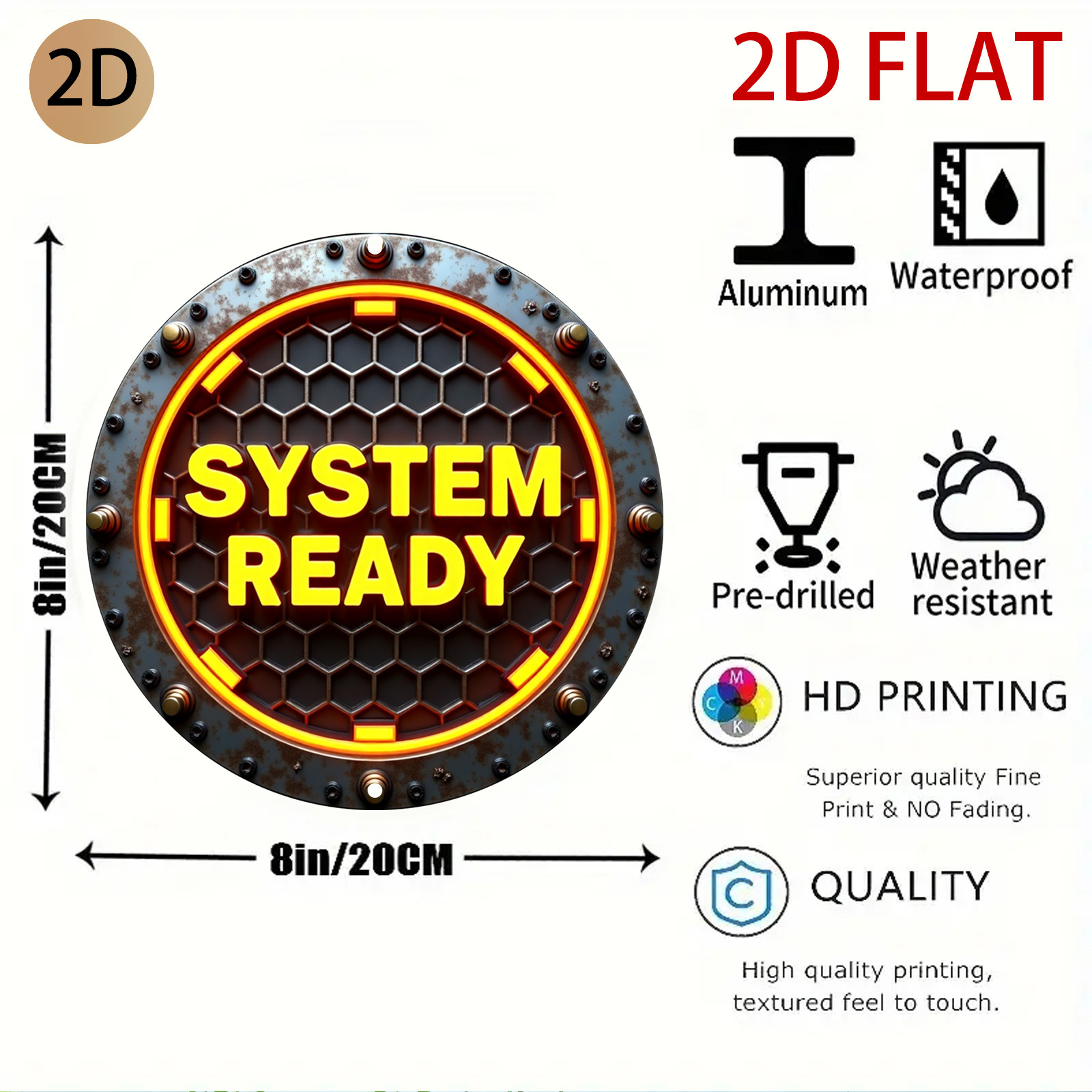 2D plat, 2D plat cirkelvormig  - Tech Office Wall recensie en prijs
