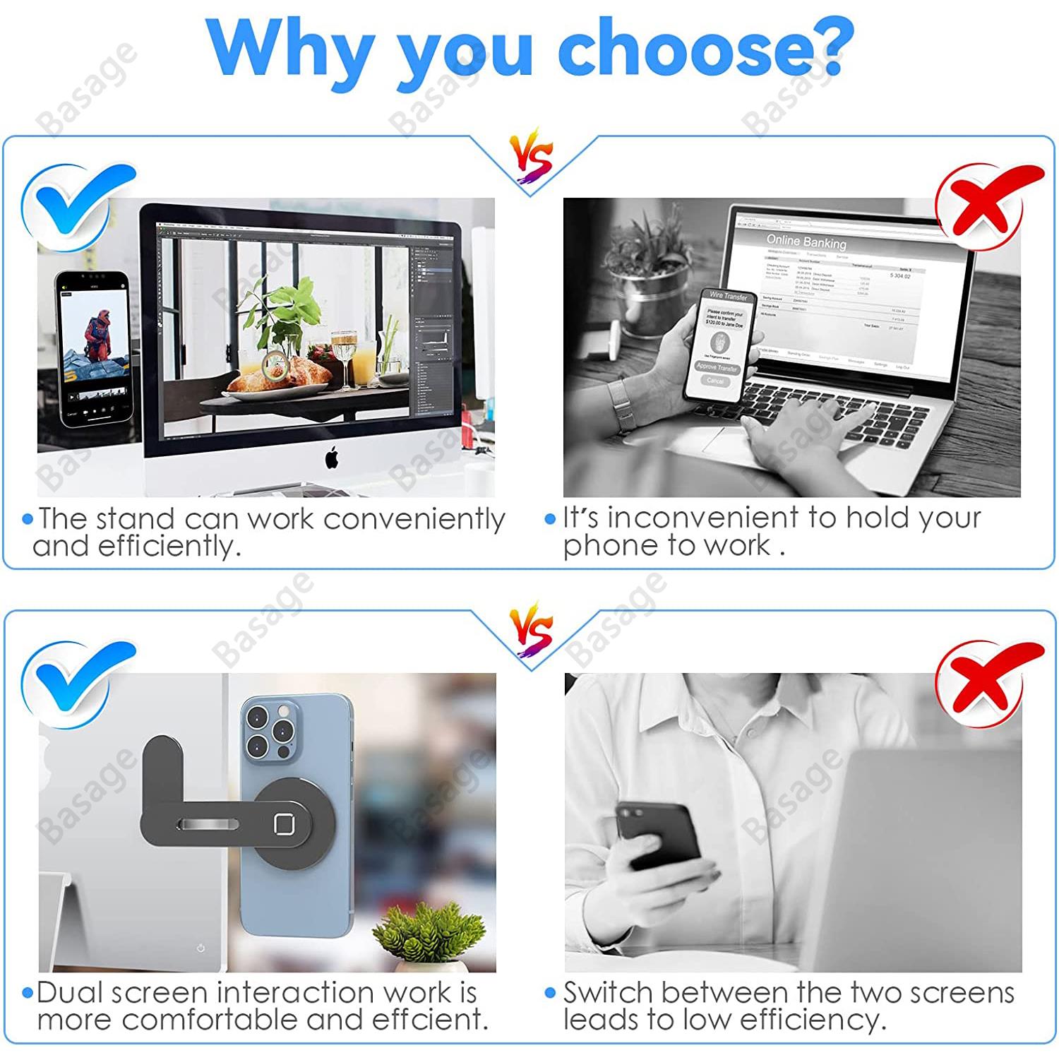 Magnetische laptop telefoonhou - Document Holder Monitor recensie en prijs