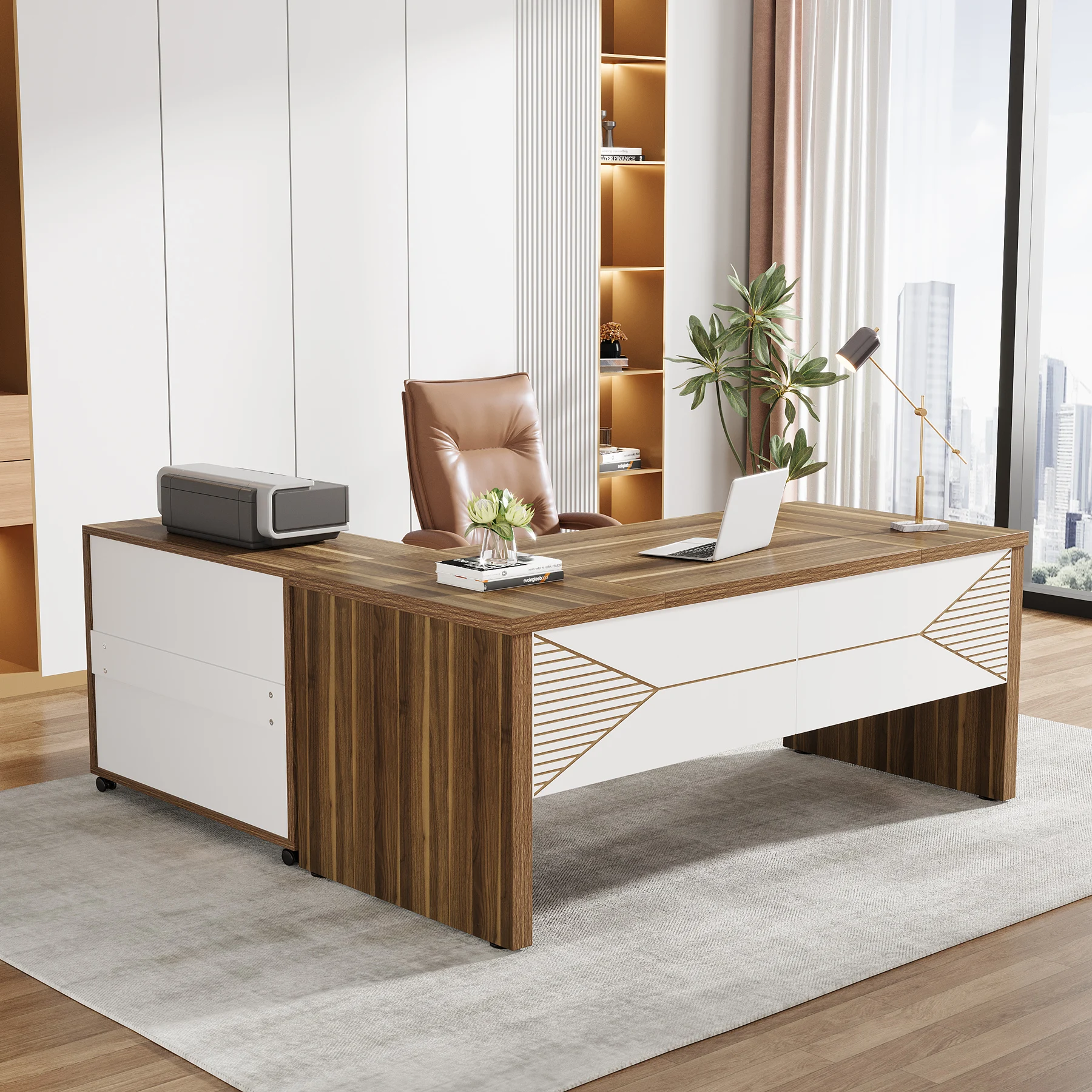 Tribesigns Modern luxe L-vormi - Office Tech Furniture recensie en prijs