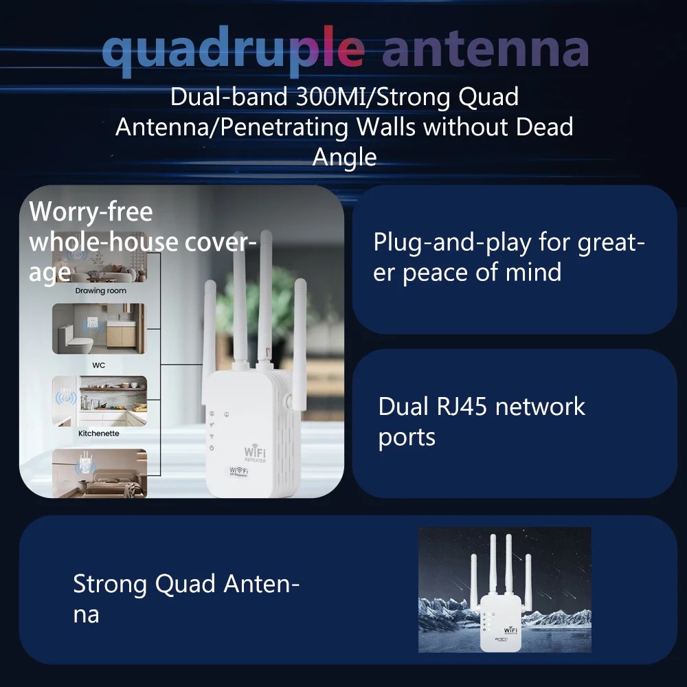 300Mbps Draadloze WiFi Repeate - Wifi Range Extender recensie en prijs